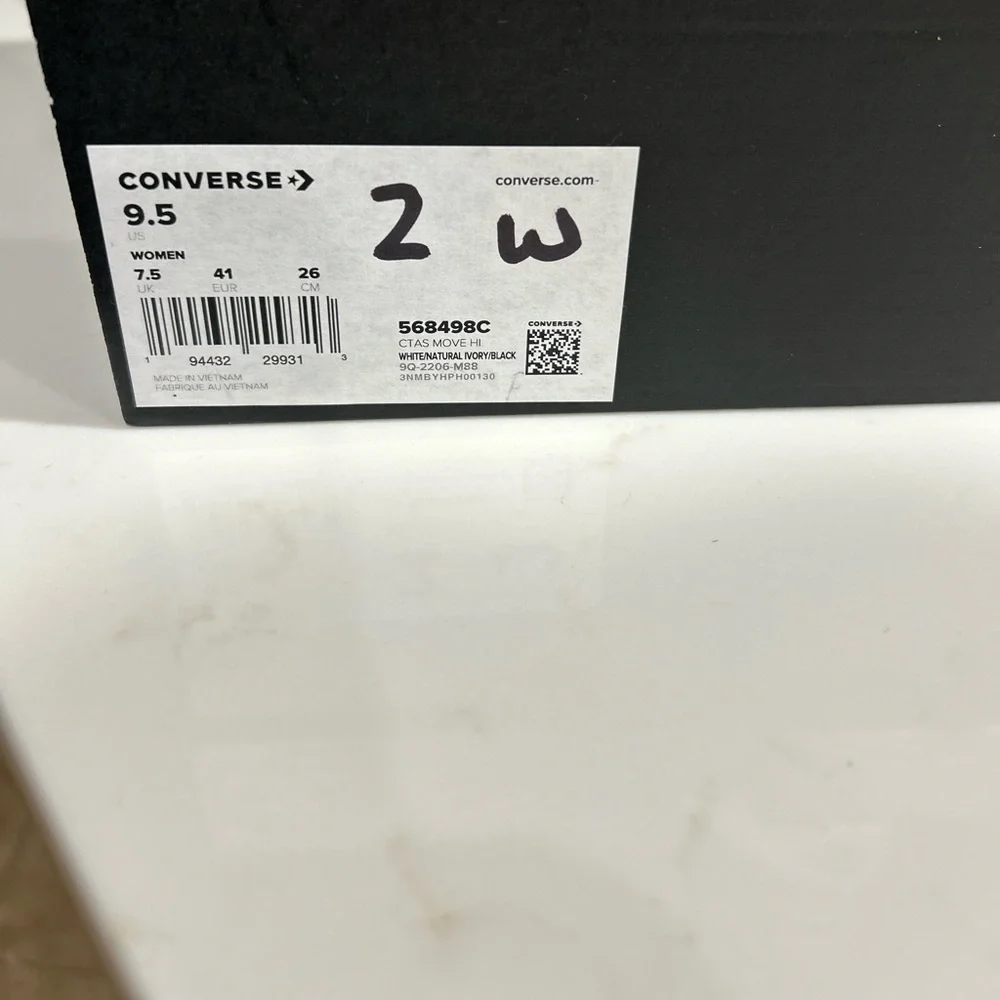 Converse High Top Platform CTAS Hi Move White 9.5 - Picture 5 of 7